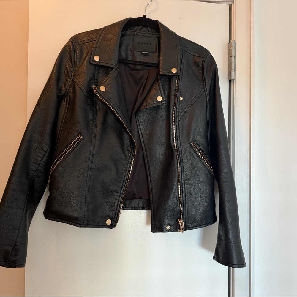 Blank NYC Black Leather Moto Biker Jacket